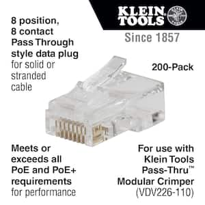 CAT6 Pass-Thru Modular Data Plug (200-Pack)