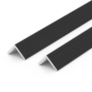 Matte Charcoal 102 in. x 1 in. Vinyl L-Shaped Corner Backsplash Accessory (2-Pack)