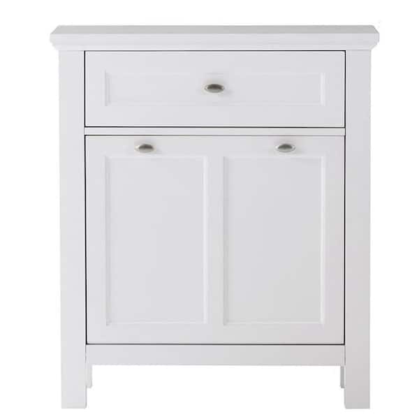 Home Decorators Collection Austell 28.5 in. W Tilt-Out Hamper in White