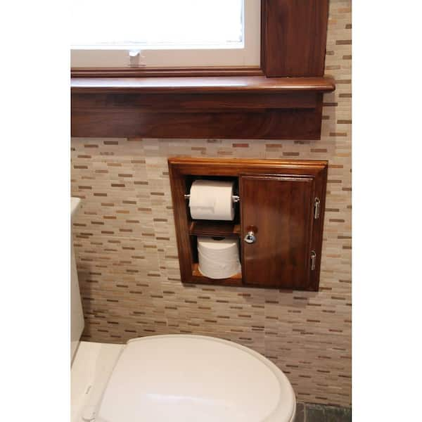 Timber Tree Cabinets HANSFORD-19-WHITE Hansford Recessed Toilet Paper Holder Finish: White