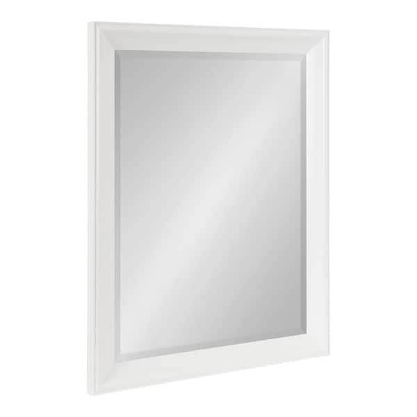Kalla White 22 in. W x 28 in. H Rectangle Plastic Wall Mirror