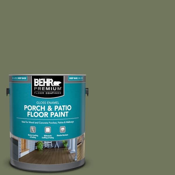 BEHR PREMIUM 1 gal. #420F-6 Egyptian Nile Gloss Enamel Interior/Exterior Porch and Patio Floor Paint