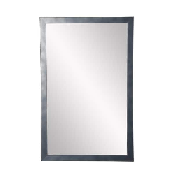BrandtWorks 28.5 in. W x 32.5 in. H Rectangle Framed Gunmetal Mirror