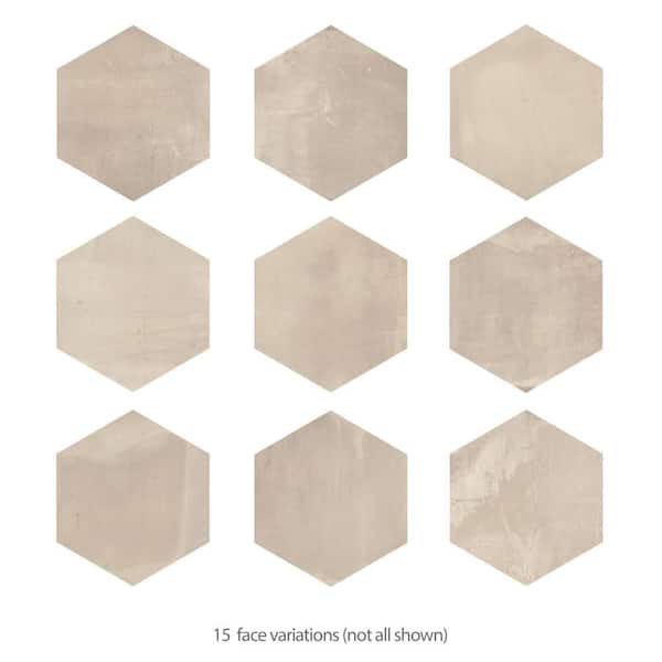 Merola Tile Argillos Hex Arena 21 in. x 24 in. Porcelain Floor and