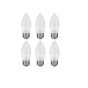 40-Watt Equivalent B11 ENERGY STAR Dimmable E26 Base Torpedo Tip Chandelier LED Light Bulb in Warm White 2700K (6-Pack)