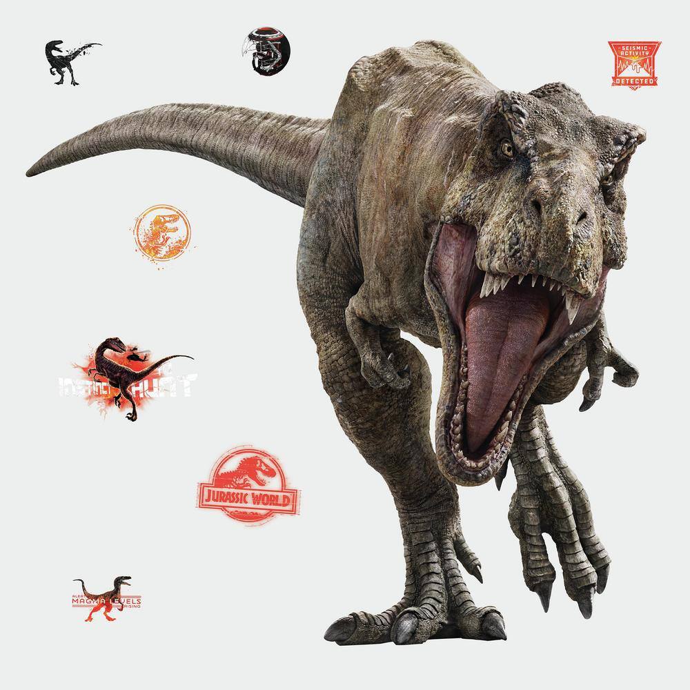 Jurassic World T-Rex Giant Multicolor Vinyl Wall Decals