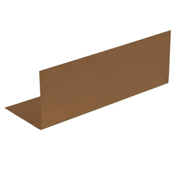 Amerimax Home Products 4 in. x 4 in. x 8 in. Aluminum Bronze Pre-Bent Step Flashing