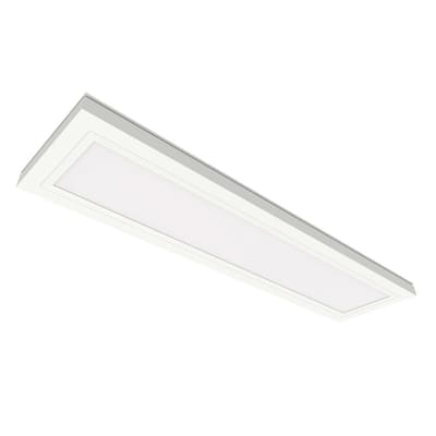 White 6 in. x 2 ft. 12.5W Dimmable Integrated LED 950 Lumens Edge-Lit Flat Panel Flush Mount Light W/Color Changing CCT