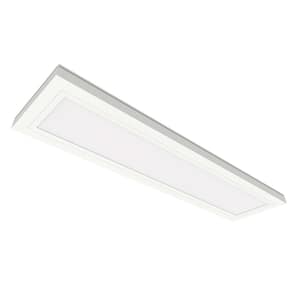x 1 ft Commercial Electric 1 ft 10-Watt White Integrated LED Edge-Lit Flat Pan 