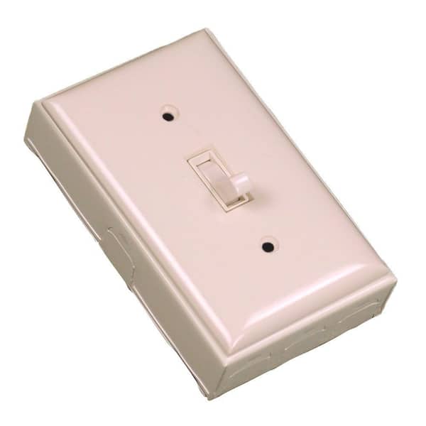 Legrand Wiremold 500 Series Metal Surface Raceway Single Pole Switch Kit, Ivory