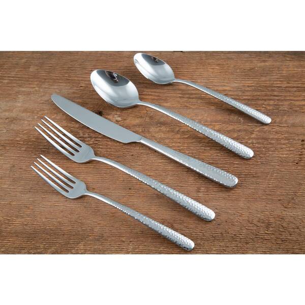 Fiesta Conga Hammered Mirror 18/0 20-Piece Flatware Set (Service