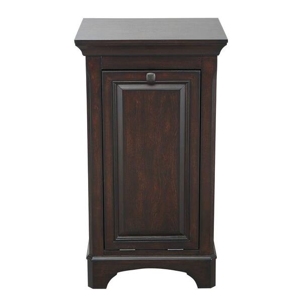 Home Decorators Collection Moorpark 19 in. W x 34 in. H Bathroom Linen Storage Hamper in Burnished Walnut