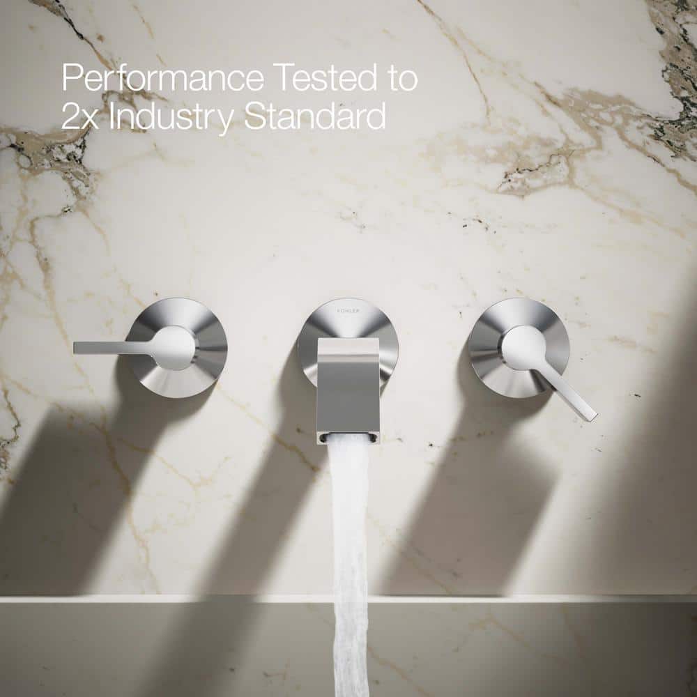 Polished Chrome Wall-Mount Bathroom Sink Faucet Trim