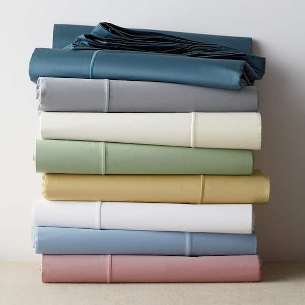 Martex 400 Thread Count Solid Sateen Cotton Ivory Full Sheet Set