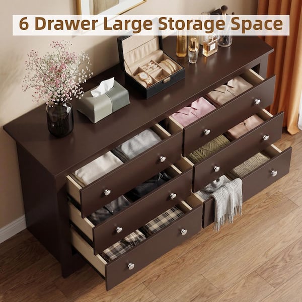 brown large dresser for bedroom RUSTIC LARGE DRESSER