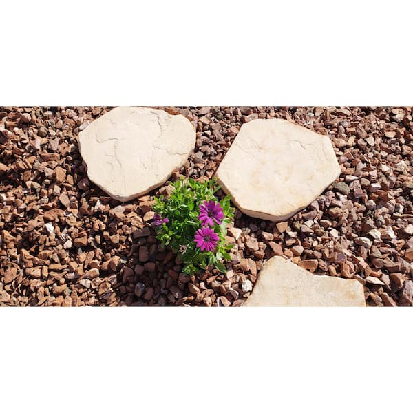 null Canyon Oak Irregular Concrete Stepping Stone Pathway Pack (32-Piece)