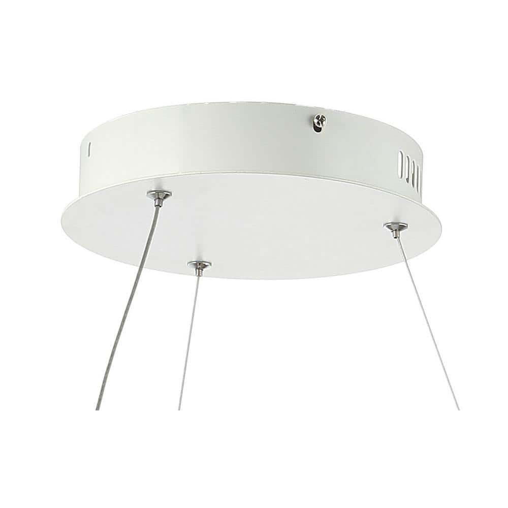 Baxter 72" Adjustable Matte White Aluminum LED Hoop Pendant Light