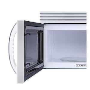 35 in. Width 1.6 cu. ft. White 1000-Watt Over-the-Range Microwave with Top Mount Air Recirculation Vent