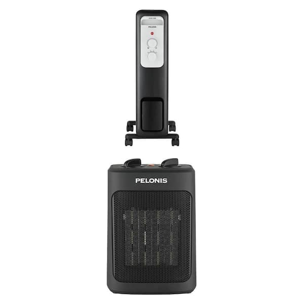 1500-Watt 9 in. Ceramic & Oil-Filled Radiant Electric Space Heater Combo