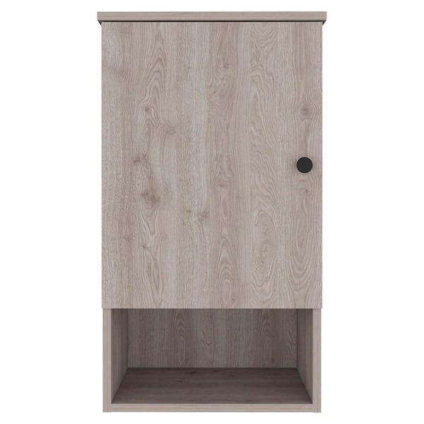 16.2 in. W x 28.5 in. H Rectangular Light Gray Recessed or Surface Mount Medicine Cabinet without Mirror with 2-Shelf