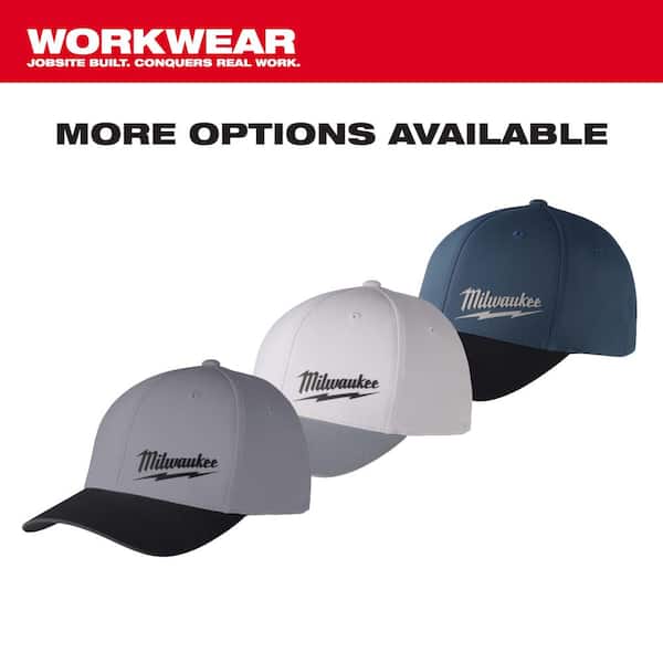 Milwaukee Large/Extra Large Dark Gray - Depot Black Home WORKSKIN Fit Fitted Hat with The Gridiron 507DG-LXL-505B Trucker (2-Pack) Adjustable Hat