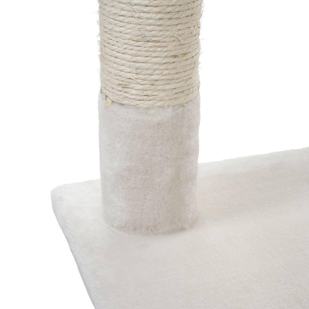 Ivory 6-Foot Cat Tree with Sisal Rope Scratching Posts
