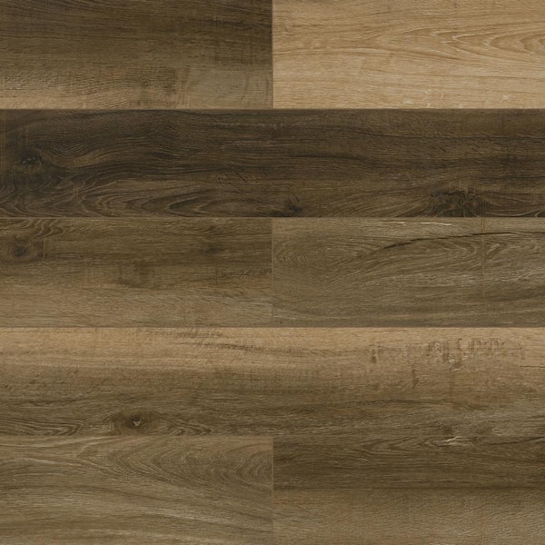 DOTFLOOR Yellowtail Leaf 7.17 in. W x 48 in. L Waterproof Hybrid Resilient Flooring (23.90 sq. ft./case)