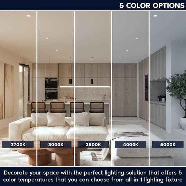 LUXRITE 4 in. Integrated LED Trimless Recessed Light, 25W, 2000LM