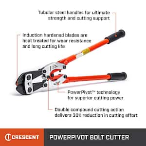 H.K. Porter 24 in. PowerPivot Center Cut Double Compound Action Bolt Cutter with 7/16 in. Max Cut Capacity