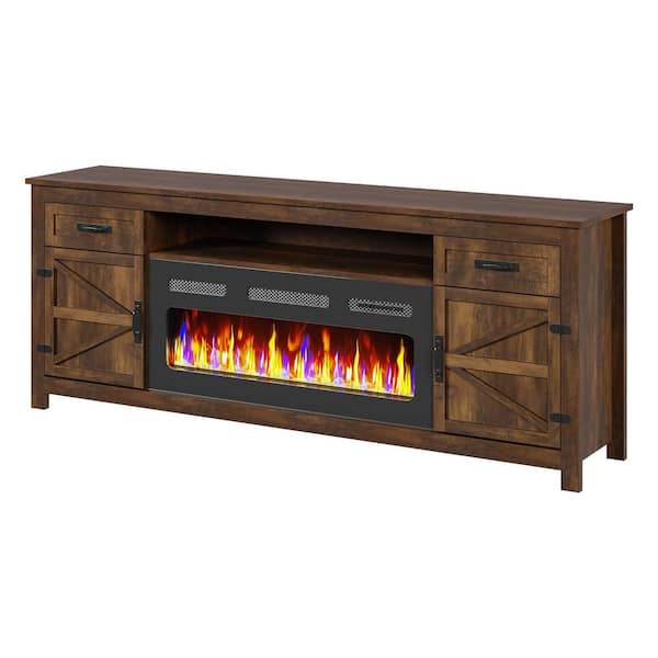 Sizzim 70 in. Freestanding Engineered Wood Electric Fireplace TV