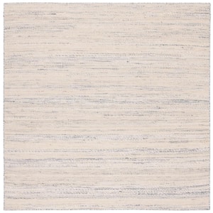 Natural Fiber Beige/Gray 6 ft. x 6 ft. Abstract Distressed Square Area Rug