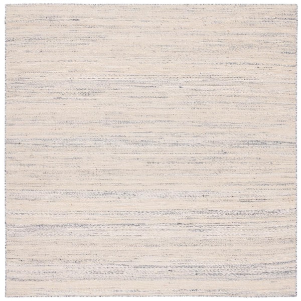 SAFAVIEH Natural Fiber Beige/Gray 6 ft. x 6 ft. Abstract Distressed Square Area Rug