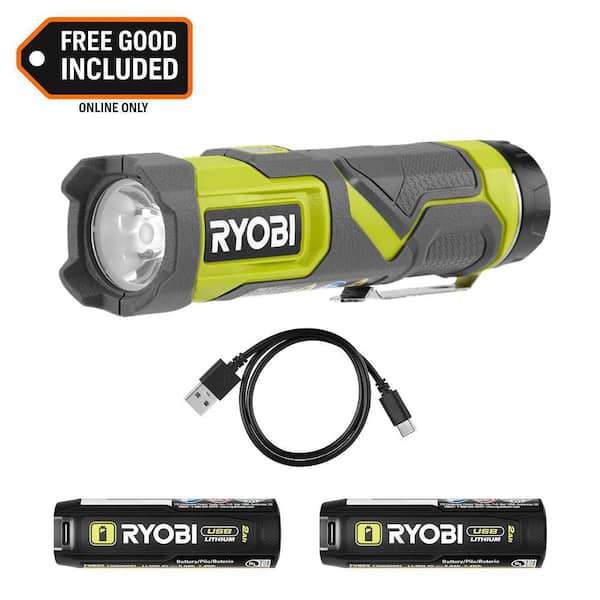 USB Lithium Compact Flashlight Kit with 2.0Ah USB Lithium Battery