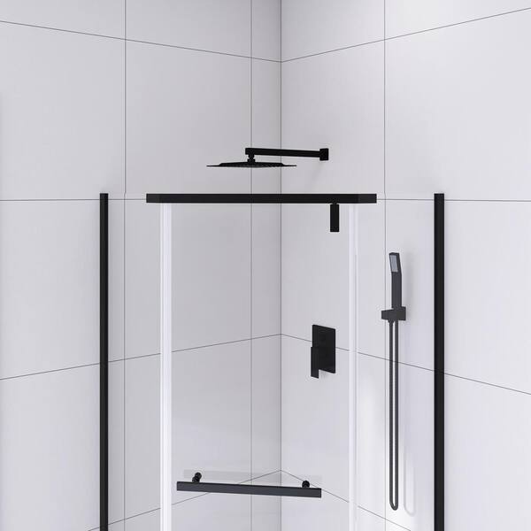 JimsMaison 36 in. W x 72 in. H Neo-Angle Pivot Semi