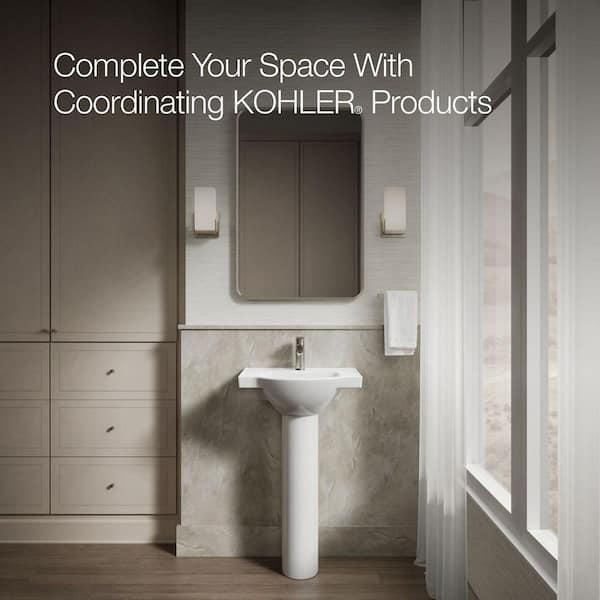KOHLER Veer Vitreous China Pedestal in White K-5246-0 - The Home Depot