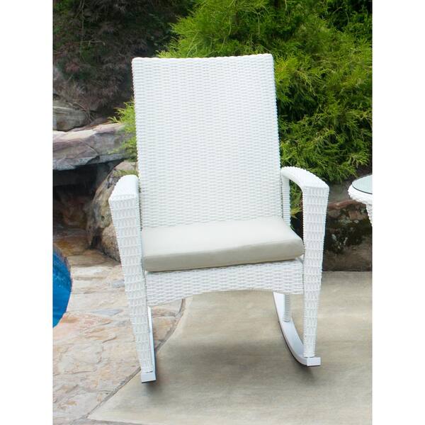 home depot white wicker rocker