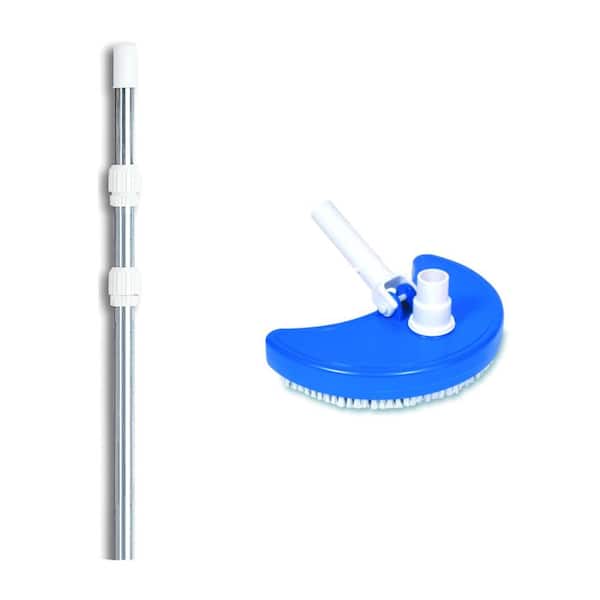 Swimline Weighted Swimming Pool Spa Vaccum Head with 4 ft. to 12 ft. Telescopic Pole