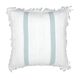 Nathan Sea Glass 20 in. x 20 in. Green Standard Pillow