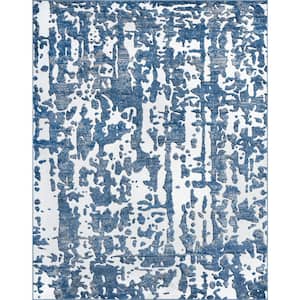 Wyatt Abstract Blue 5 ft. x 8 ft. Indoor Area Rug