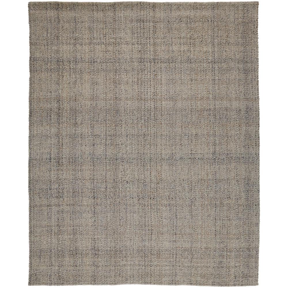 HomeRoots 9 x 12 Gray and Ivory Solid Color Area Rug 2000514574 - The ...