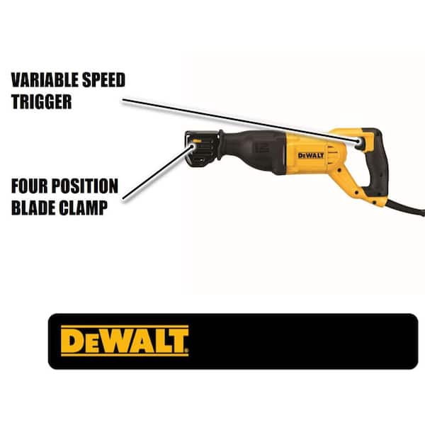 DEWALT 12 Amp Corded Variable Speed Reciprocating Saw DWE305 The Home  Depot