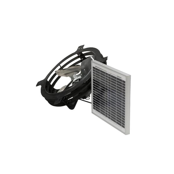 Solar Powered Exhaust Vent Kit, 10W, 850 CFM, w/Damper