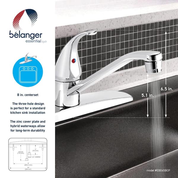 Belanger Single-Handle Standard Kitchen Faucet in Polished Chrome