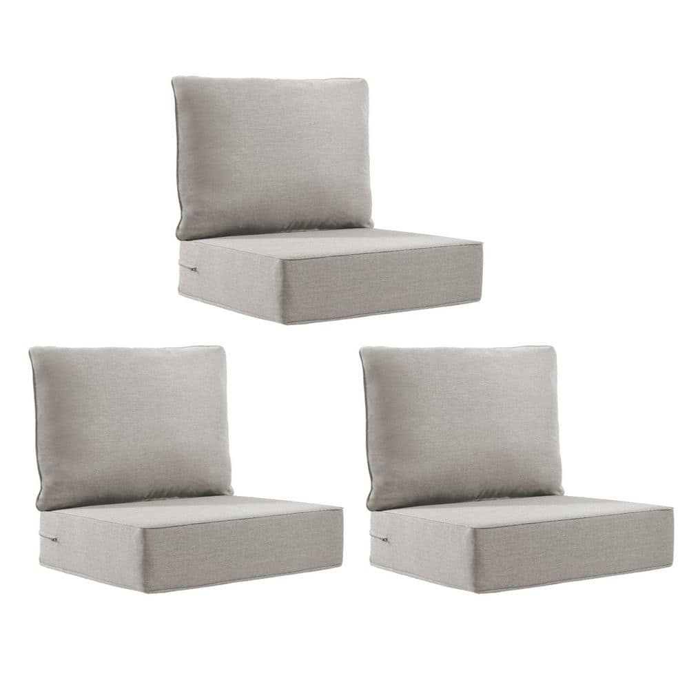 22 in. x 24 in. x 6 in. 6-Piece Olefin Deep Thick Seating Outdoor Lounge Chair Sofa Replacement Cushion Set in Beige price history on PriceWatchPro