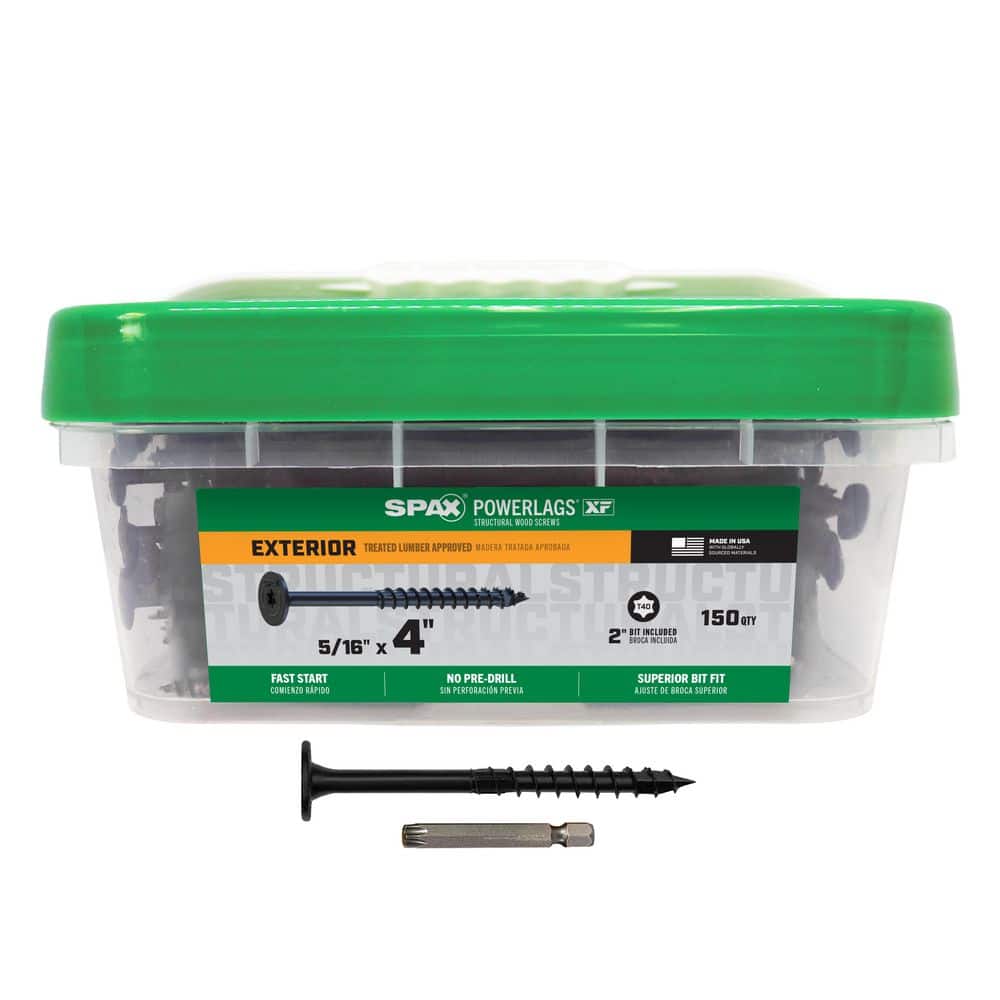 5/16 in. x 4 in. Black Powerlags XF Exterior T40 T-Star Pancake Head Structural Wood Lag Screws (150 pcs) price history on PriceWatchPro