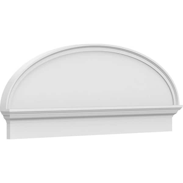 Ekena Millwork 2-3/4 in. x 50 in. x 19-3/8 in. Elliptical Smooth Architectural Grade PVC Combination Pediment Moulding