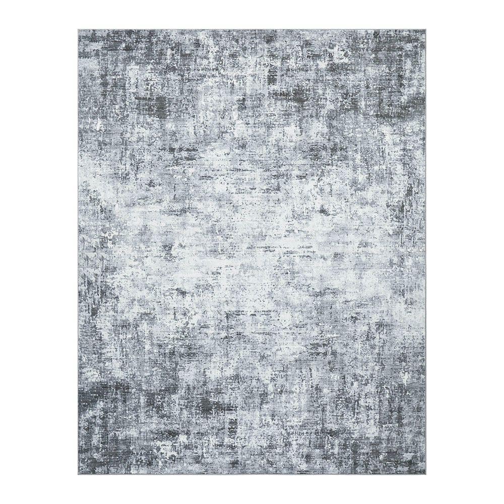 Wyatt & Ash Jayden Light Gray 8 ft. x 10 ft. Woven Abstract