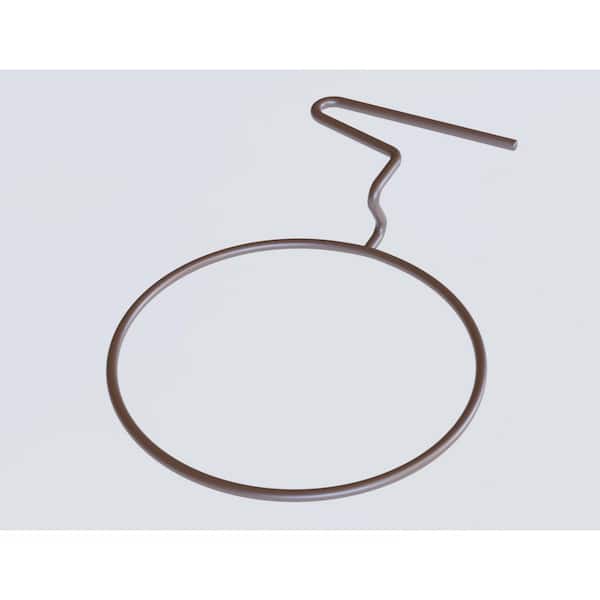 MPG 7.75 in. Dia x 2.75 in. H Metal Short Fence Pot Hanger Small in Brown Finish