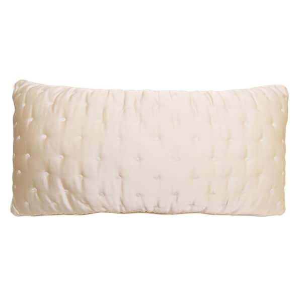 DONNA SHARP Almond Blossom Ivory Polyester 11 in. x 22 in. Rectangular Throw Pillow