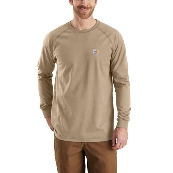 Carhartt Men's Regular 4X-Large Khaki FR Force Long Sleeve T-Shirt